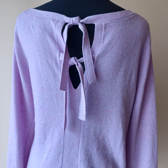 Banana Republic Fine Italian Yarn by Filpucci Tie Back Wool Cashmere Swe… - Picture 7 of 15